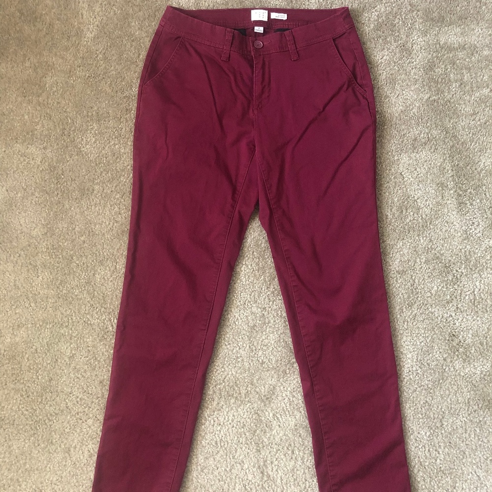 A New Day Burgundy Chino Pants